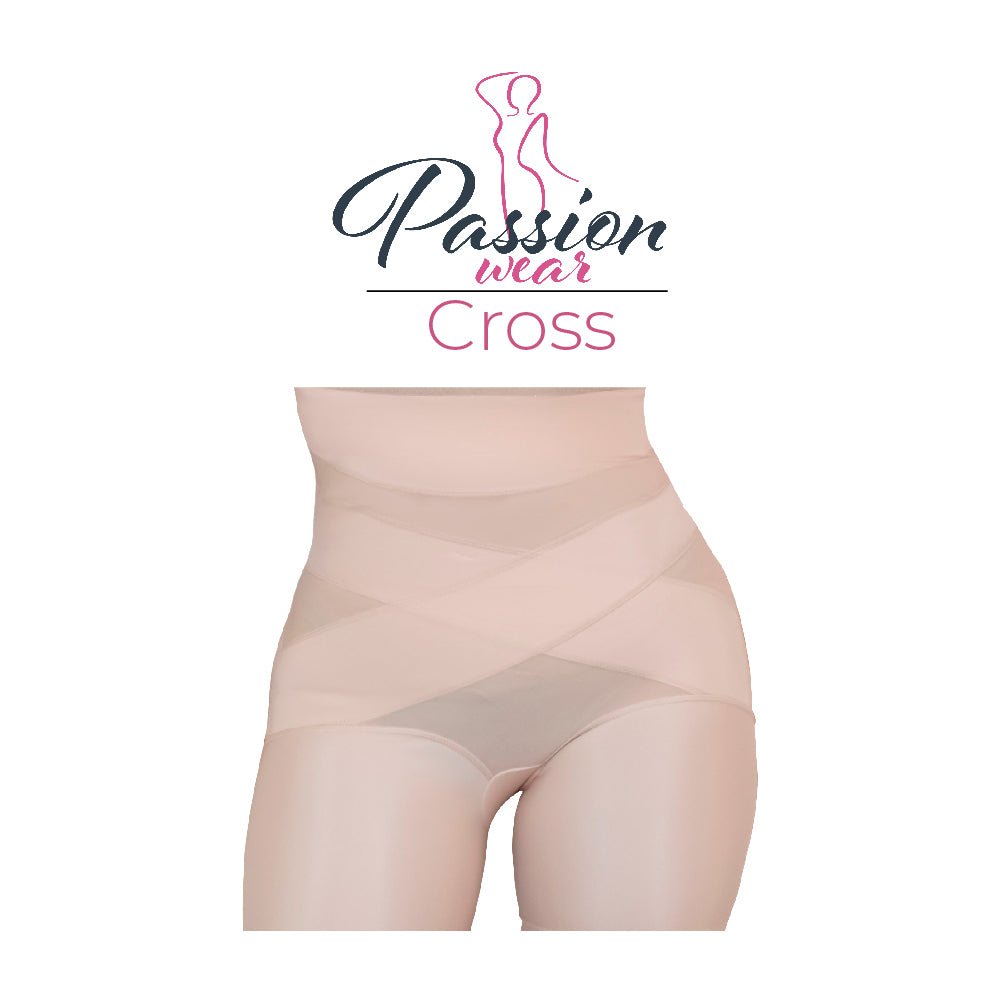 PASSION WEAR CROSS 2pzas: Cinturilla Modeladora Comprensión Cruzada