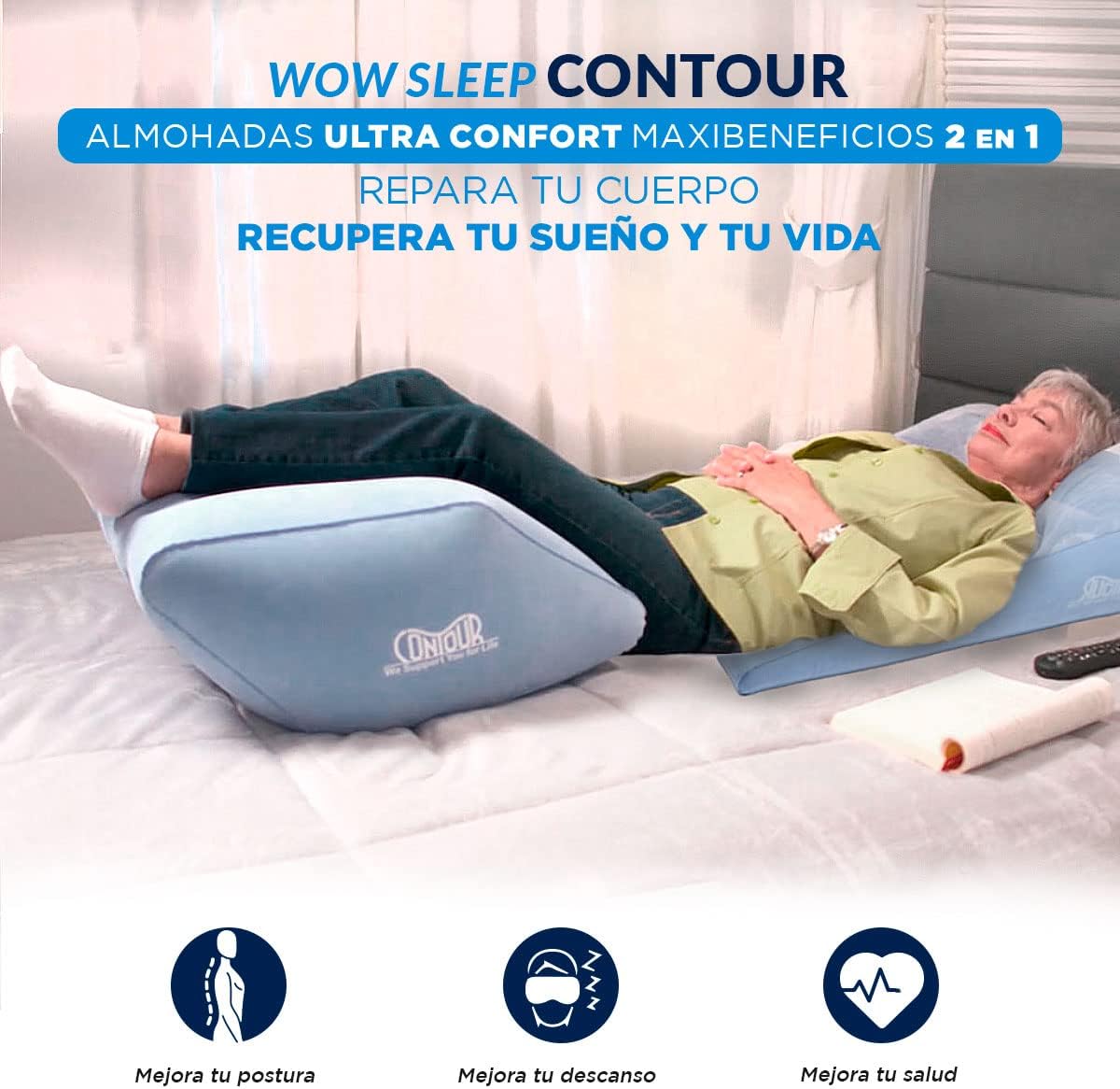 CONTOUR LEG: Almohada Desacansa Piernas + Regalo
