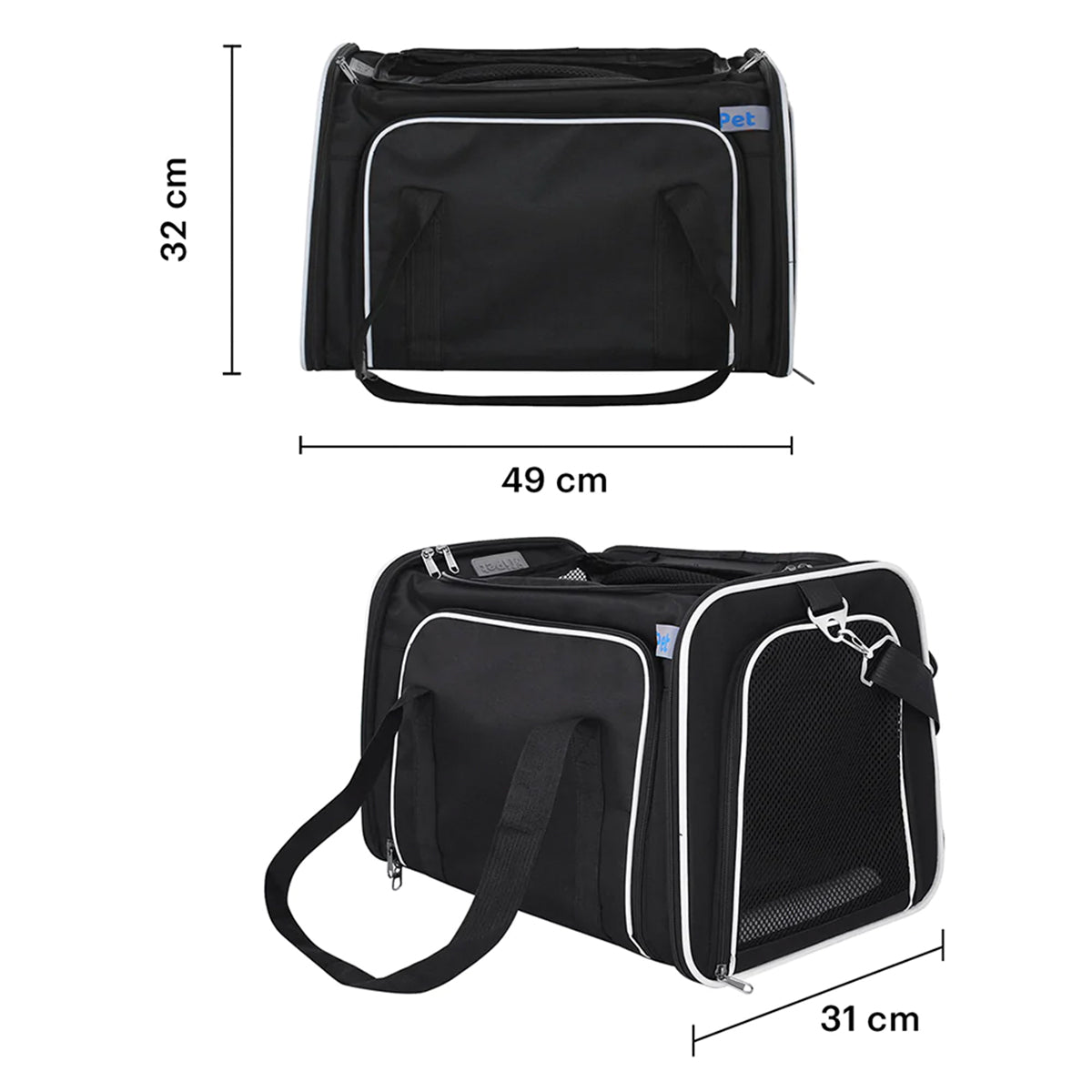 IPET: Mochila Transportadora Expandible Para Mascotas