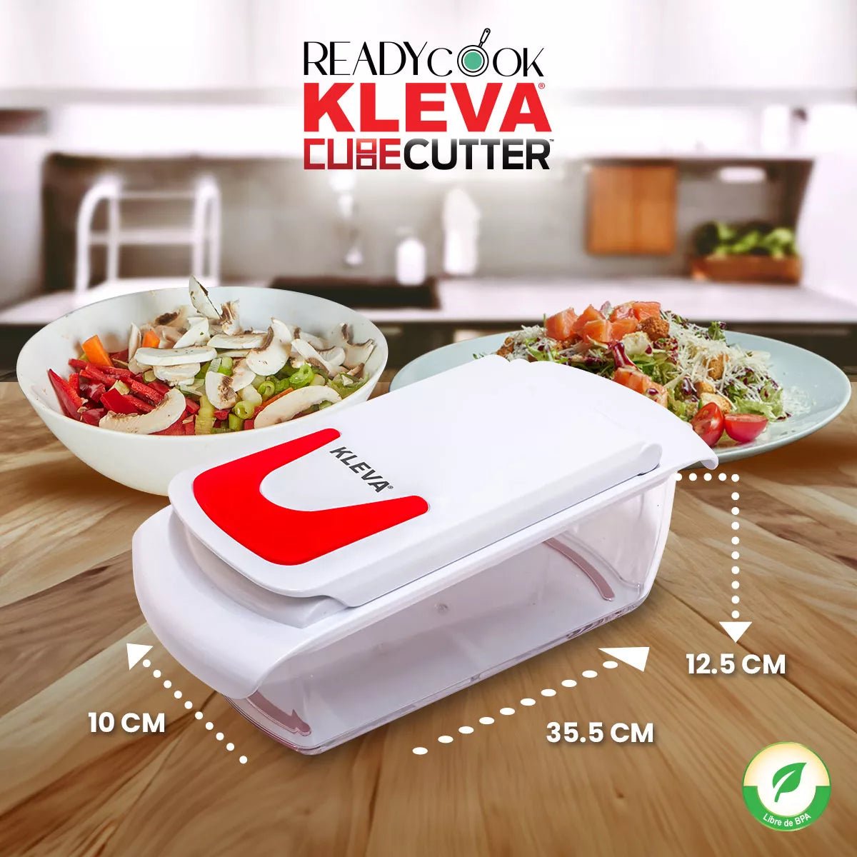 KLEVA CUBE: Cortador de Alimentos Multifuncional
