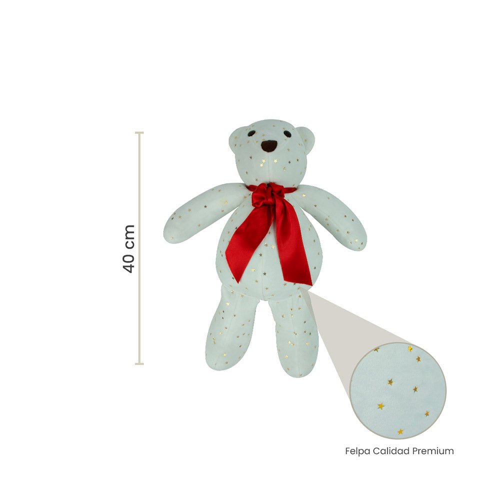 Oso de Peluche Navideños: Estrellas de Marfil