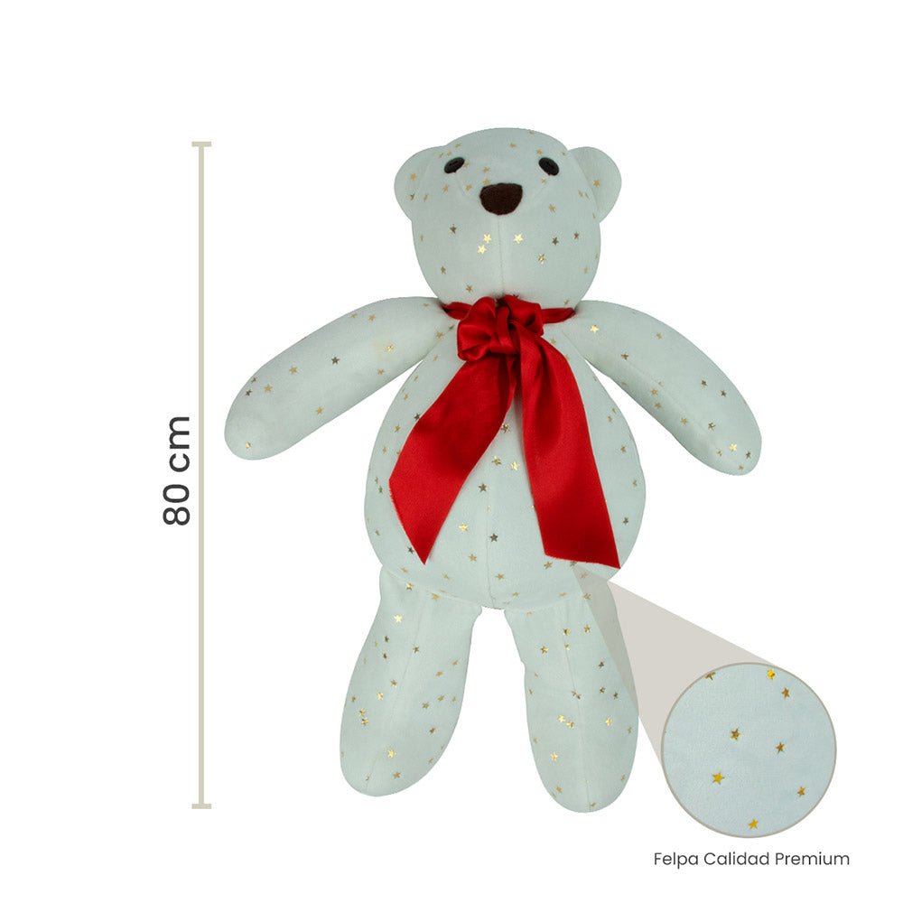 Oso de Peluche Navideños: Estrellas de Marfil