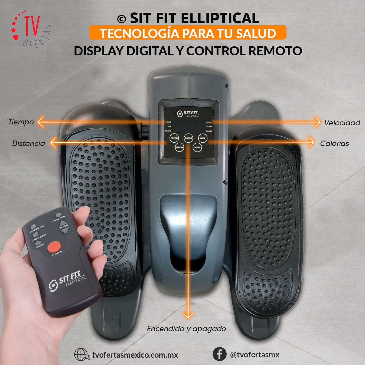 SIT FIT ELLIPTICAL: Eliptica automática a control remoto