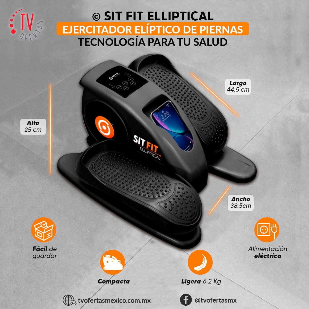 SIT FIT ELLIPTICAL: Eliptica automática a control remoto