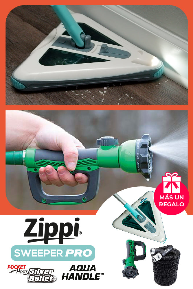 Zippi Sweeper Pro + Aqua Handle + Pocket Hose Silver 7.6 m + REGALO