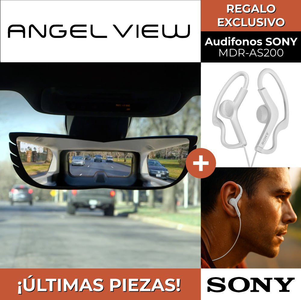 ANGEL VIEW: Retrovisor Sin Puntos Ciegos + Regalo Audífonos SONY