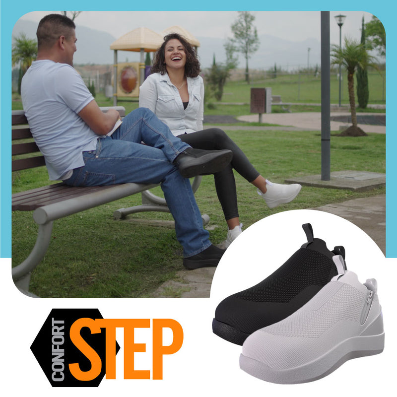 Confort Step - Tenis Inteligentes 2 Pares (Blanco y Negro)