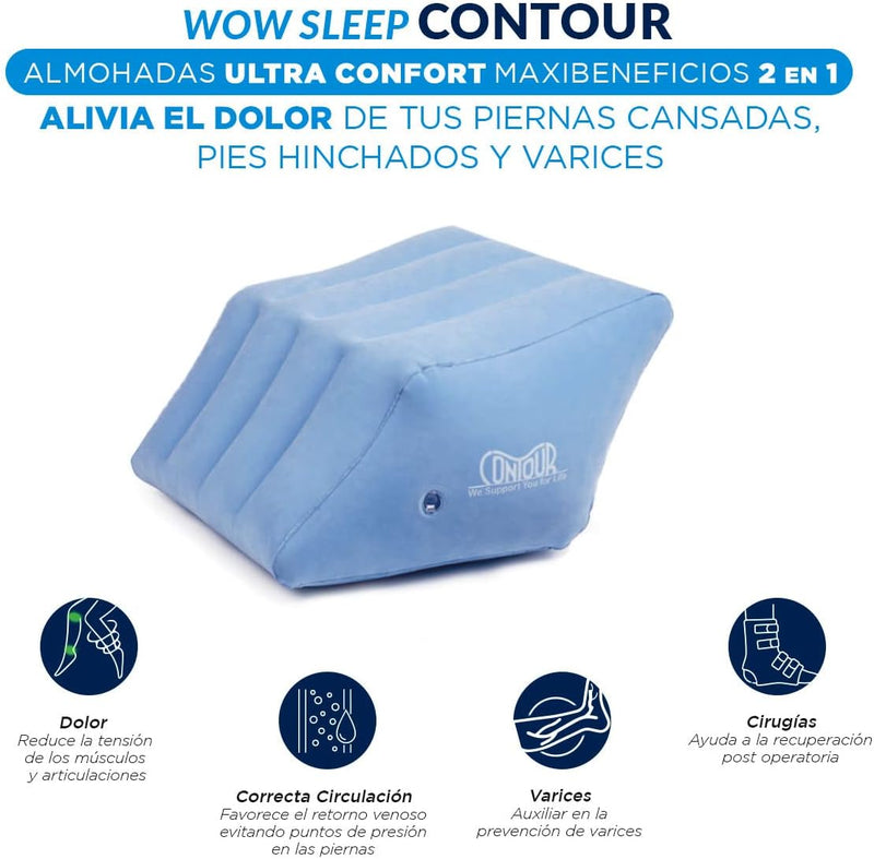 Almohadas Descansa Piernas y Espalda CONTOUR 2 EN 1