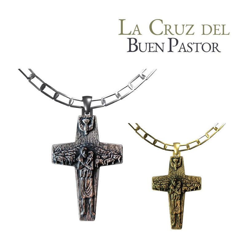 Cruz Del Buen Pastor - 2pzas con Cadenas