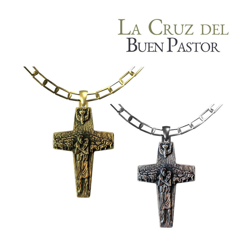 Cruz Del Buen Pastor - 2pzas con Cadenas