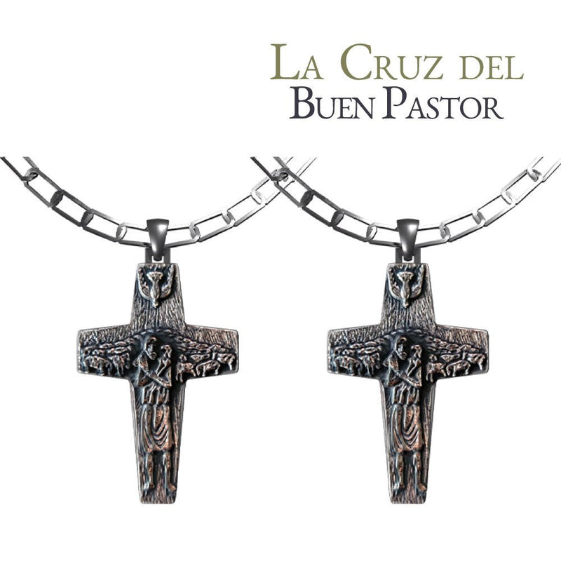 Cruz Del Buen Pastor - 2pzas con Cadenas