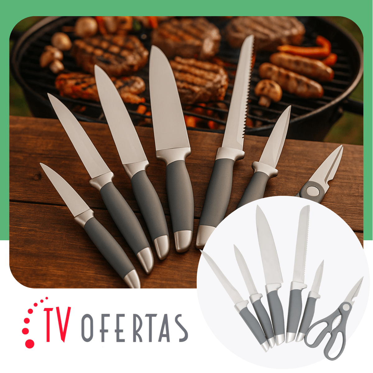 Juego de Cuchillos con Base ReadyCook