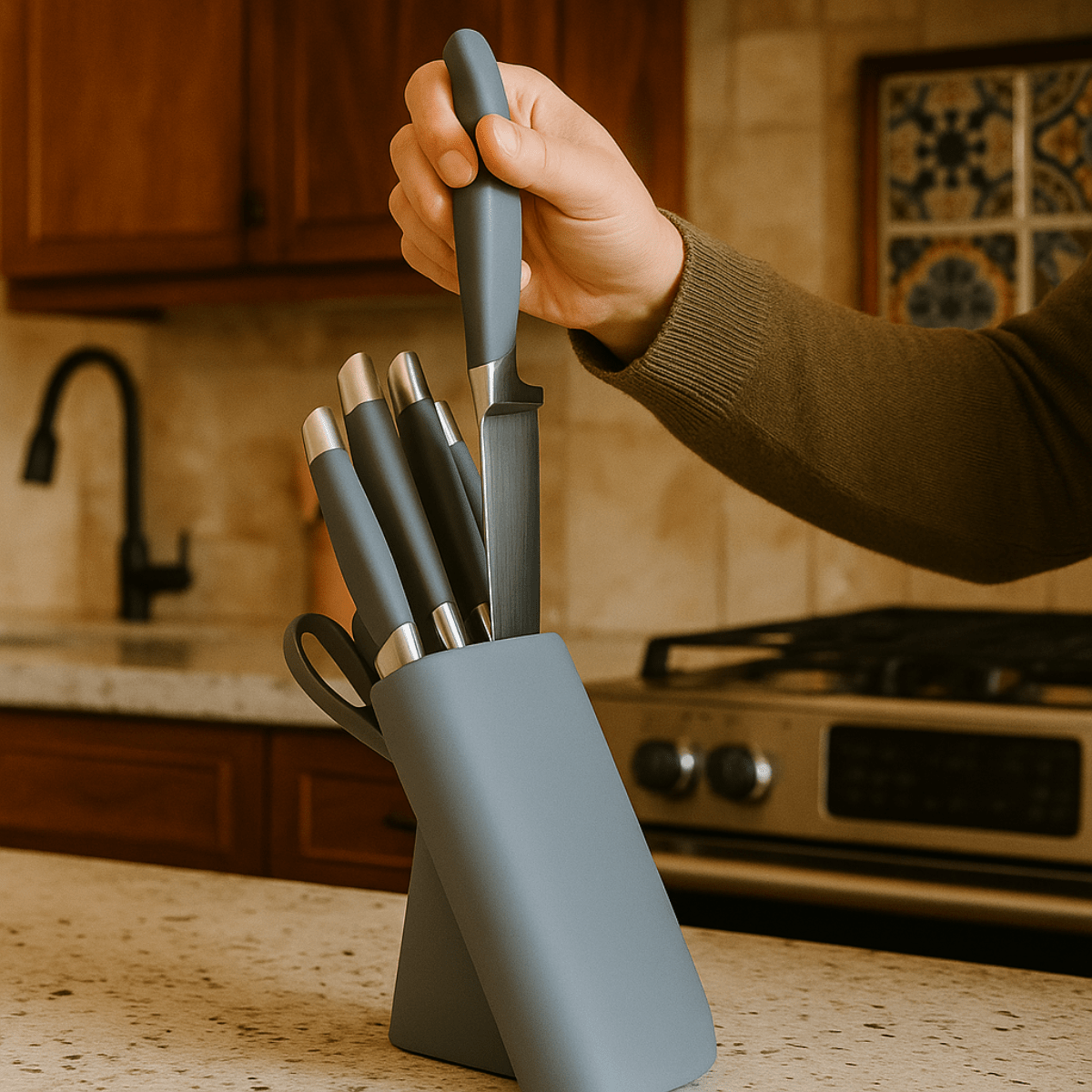 Juego de Cuchillos con Base ReadyCook