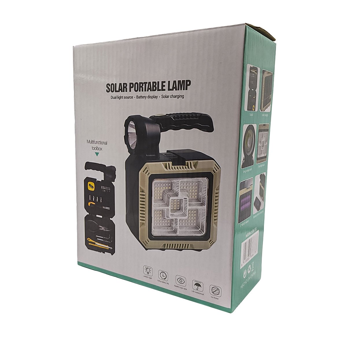 Linterna LED con Panel Solar + Kit de Herramientas 🛠️