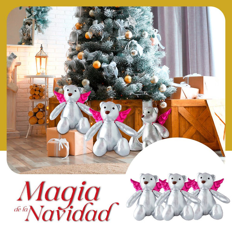 Oso de Peluche Navideños: Brillo Invernal 30 cm