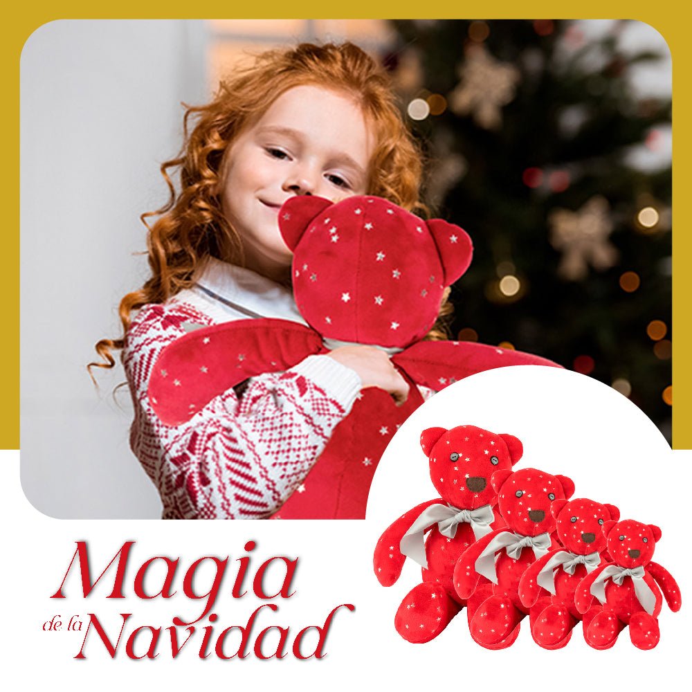 Oso de Peluche Navideños: Cielo Carmesí