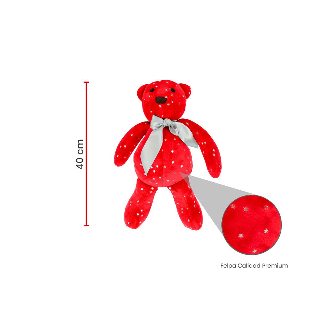 Oso de Peluche Navideños: Cielo Carmesí
