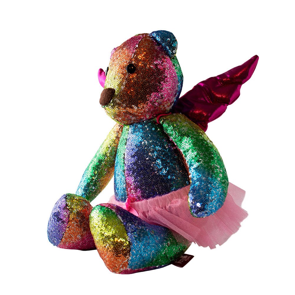 Oso de Peluche Navideños: Destellos Arcoíris