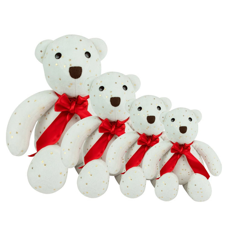 Oso de Peluche Navideños: Estrellas de Marfil