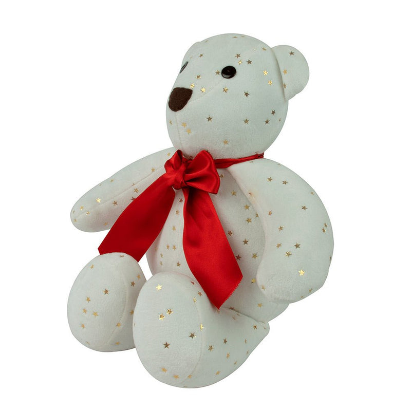 Oso de Peluche Navideños: Estrellas de Marfil