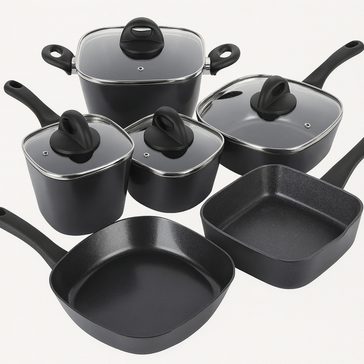 READYCOOK Batería 10 Pzs de Aluminio Forjado Antiadherente