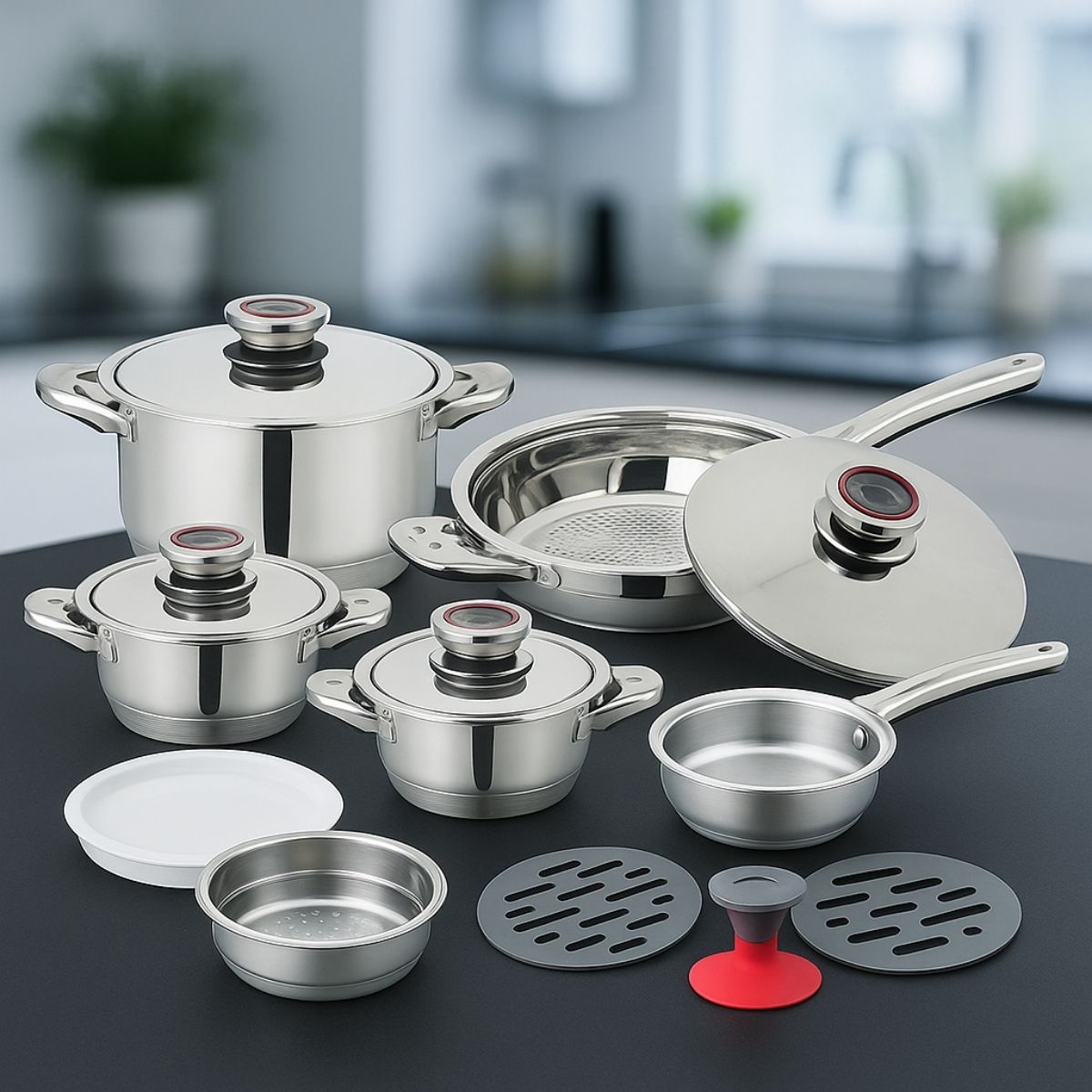 READYCOOK BATERÍA ACERO INOX 18/10 – 16 PZS